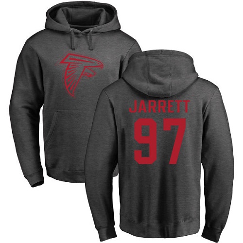 Atlanta Falcons Men Ash Grady Jarrett One Color NFL Football #97 Pullover Hoodie Sweatshirts